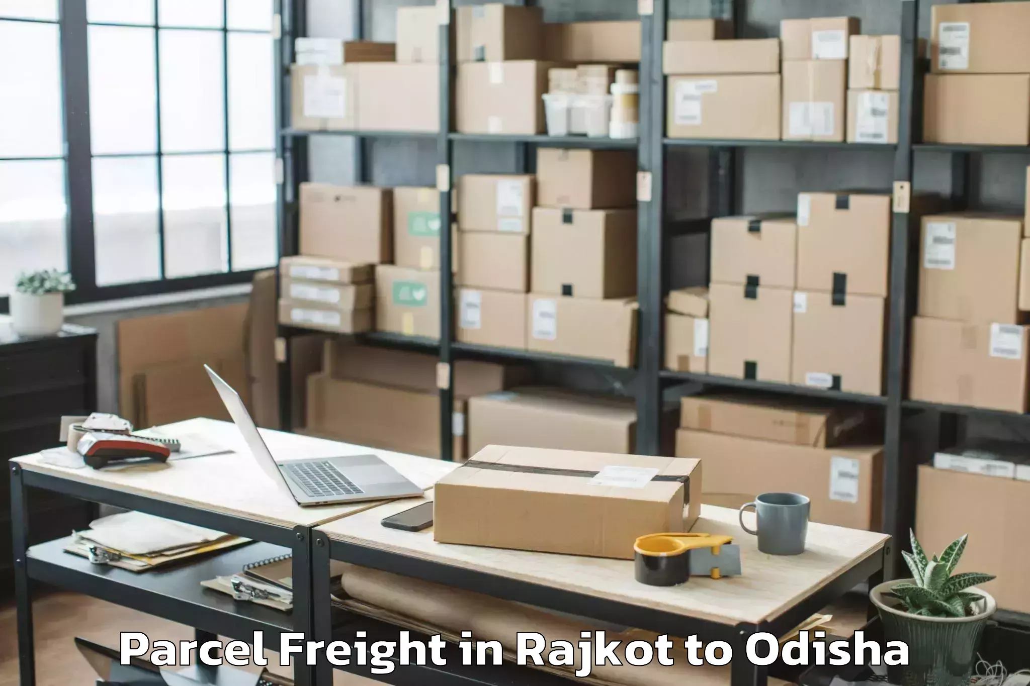 Reliable Rajkot to Banposh Parcel Freight